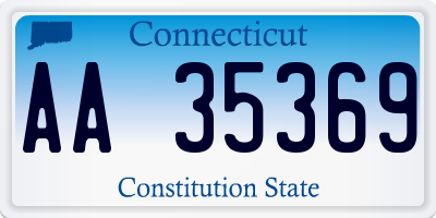 CT license plate AA35369