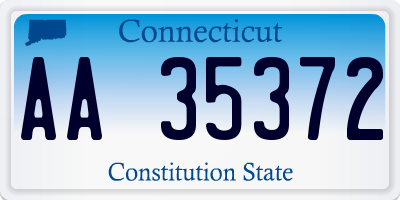 CT license plate AA35372