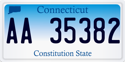 CT license plate AA35382