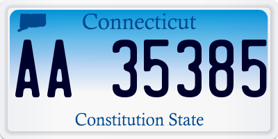 CT license plate AA35385