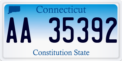 CT license plate AA35392