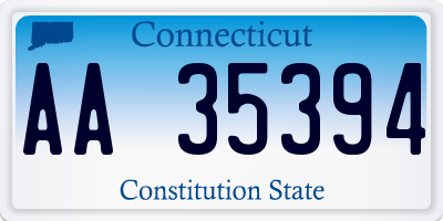 CT license plate AA35394