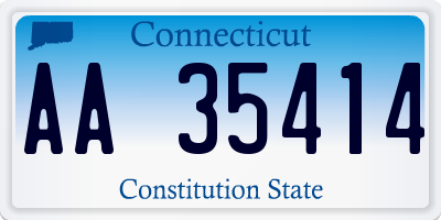 CT license plate AA35414