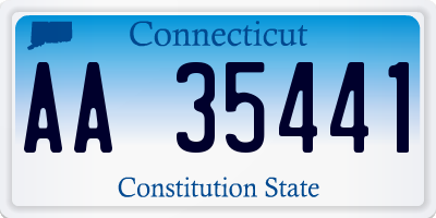 CT license plate AA35441