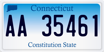 CT license plate AA35461