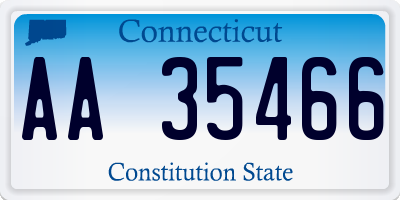 CT license plate AA35466