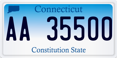CT license plate AA35500