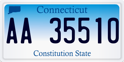 CT license plate AA35510