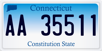 CT license plate AA35511