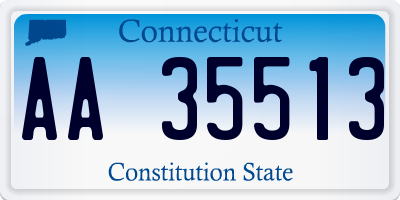 CT license plate AA35513