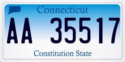 CT license plate AA35517