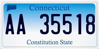 CT license plate AA35518