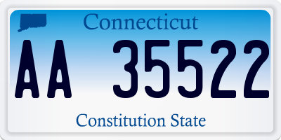 CT license plate AA35522