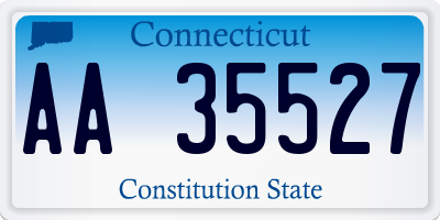 CT license plate AA35527