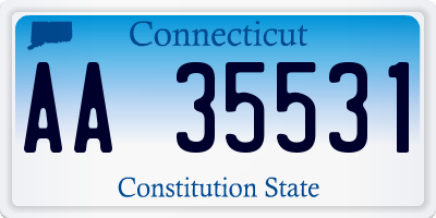 CT license plate AA35531