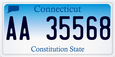 CT license plate AA35568