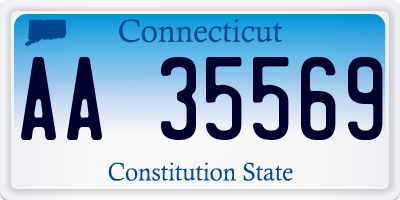 CT license plate AA35569