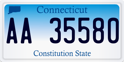 CT license plate AA35580