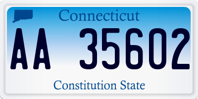 CT license plate AA35602