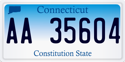 CT license plate AA35604