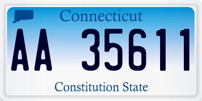 CT license plate AA35611