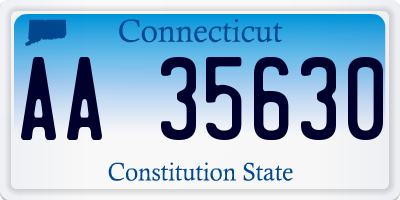 CT license plate AA35630