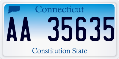 CT license plate AA35635