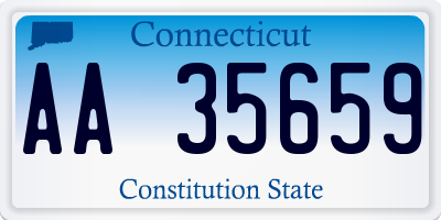 CT license plate AA35659