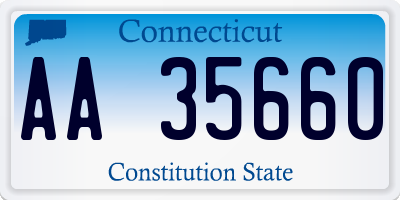 CT license plate AA35660
