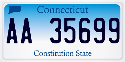 CT license plate AA35699