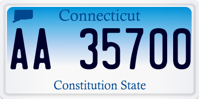 CT license plate AA35700