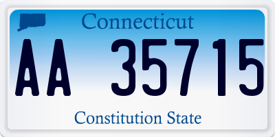 CT license plate AA35715