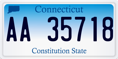 CT license plate AA35718