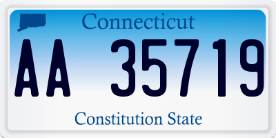 CT license plate AA35719