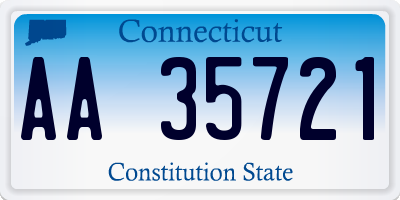 CT license plate AA35721