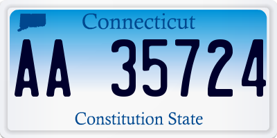 CT license plate AA35724