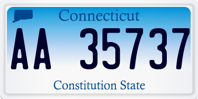 CT license plate AA35737