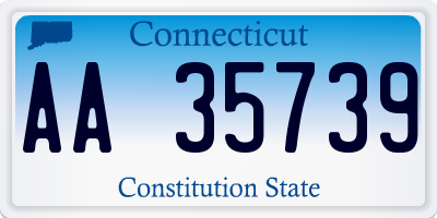 CT license plate AA35739