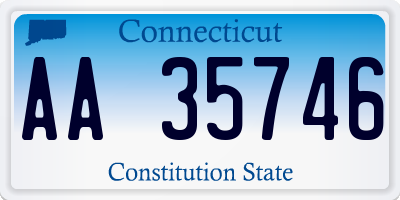 CT license plate AA35746