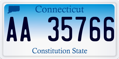 CT license plate AA35766