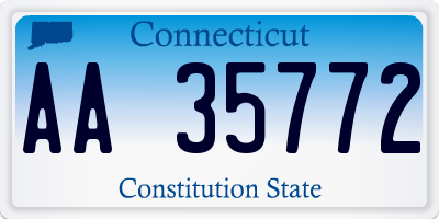 CT license plate AA35772