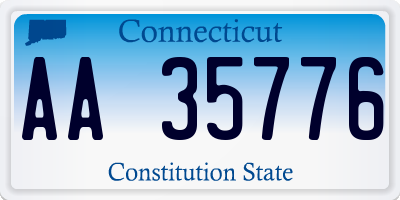 CT license plate AA35776