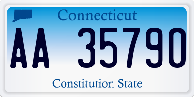 CT license plate AA35790