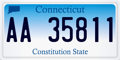 CT license plate AA35811