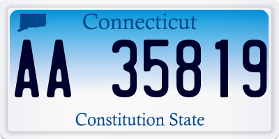 CT license plate AA35819