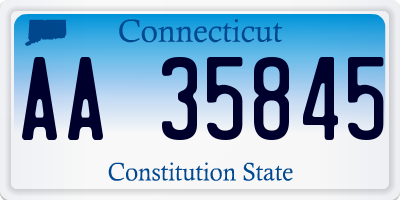 CT license plate AA35845