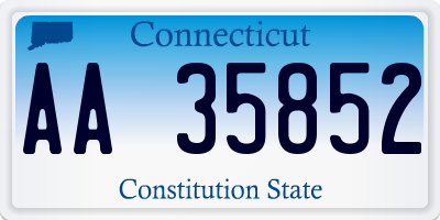 CT license plate AA35852