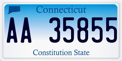 CT license plate AA35855