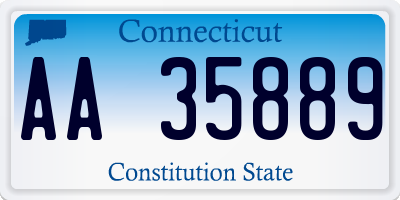 CT license plate AA35889