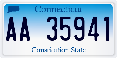 CT license plate AA35941